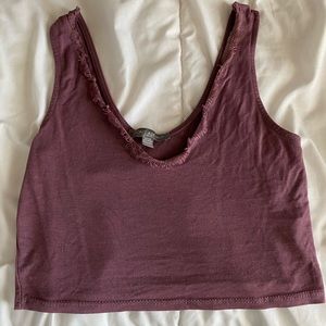 Plum cropped tank top